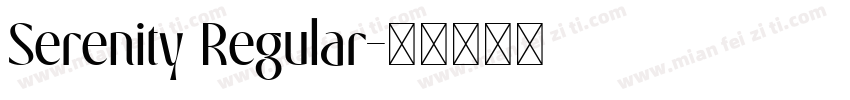 Serenity Regular字体转换